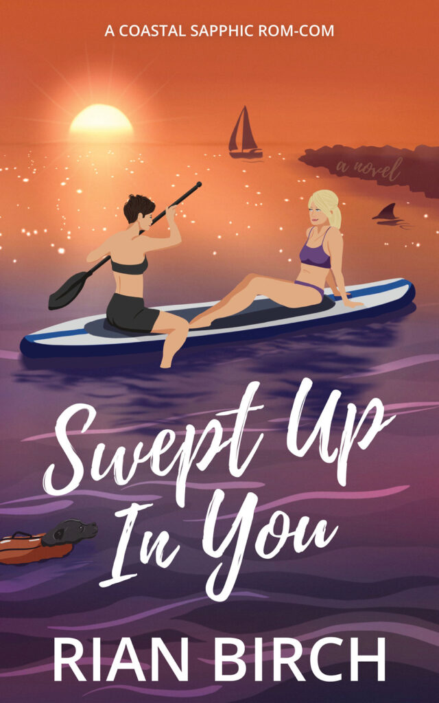 Image of final cover design for the novel 'Swept Up In You'.